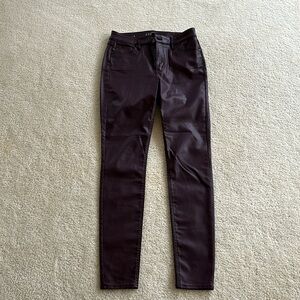 White House black market faux leather pants size 4 skinny